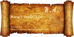 Mangl Adélia névjegykártya